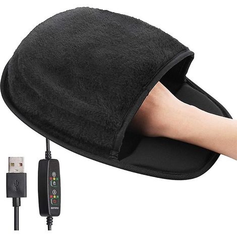 Tapis de souris chauffant USB avec 3 modes de chauffe pour ordinateur portable, PC et notebook (étudiants)