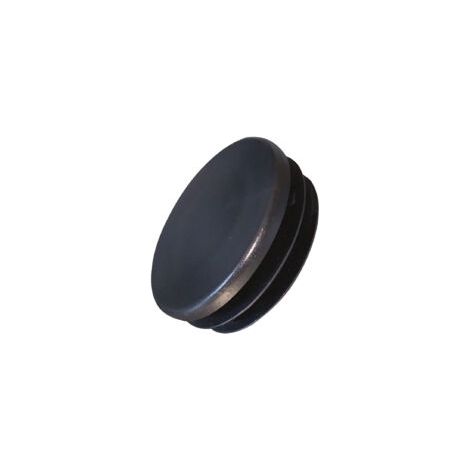 Lot de 8 embouts tubulaires ronds, bouchons de poteau de clôture, embouts de tube en plastique noir, bouchons de tuyau, noir (1/2)