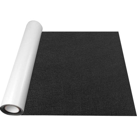 Feutrine Noire Autocollante, 20x200cm Rouleau Feutrine Adhesive,Tissu Feutre Epaisse 2mm,Feutrine autocollante pour Doublure de Boîte, Cadre Photo, Pied de Chaise, DIY, Halloween (1/5)