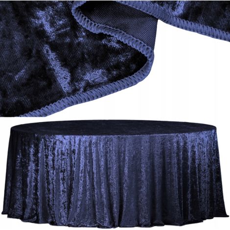 Nappe ronde en velours antitache, douce et épaisse, 340 cm, pour table de banquet