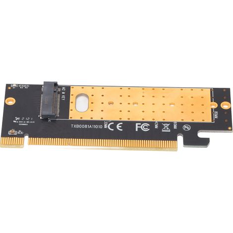 M.2-zu-PCIe-3.0-Adapter, 8 Gbit/s Geschwindigkeit, PCIe-x16-Anschluss, erweiterbar auf 2280/2260/2242/2230, mit Lüftungsschlitzen für Windows (1/5)