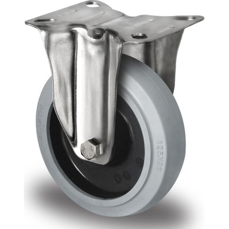 CASCOO Bockrolle ø 125 mm Serie R4E2 Rollenlager Edelstahl