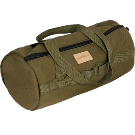 Sac de rangement pour piquets de tente et poteaux, sac à outils en toile à fermeture éclair, accessoire de camping et randonnée (vert) (1/5)