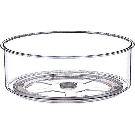 Plateau tournant en plastique pour cuisine/salle de bain, garde-manger, réfrigérateur, armoire ou comptoir, organisateur entièrement rotatif pour aliments (1/5)