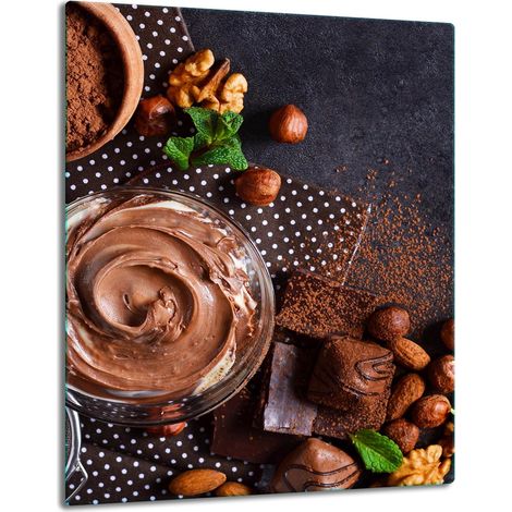 TABLERO DE MESA DE VIDRIO CON PANEL DE CRISTAL 40x52 COLOR CHOCOLATE (1/5)