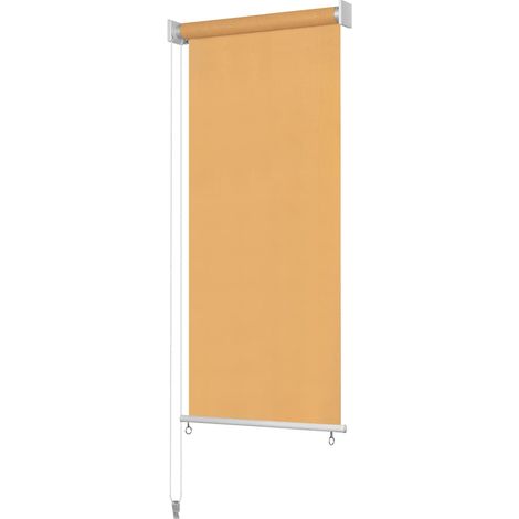 Store roulant d'extérieur vertical pare-soleil en HDPE beige 65 x 140 cm - PANGIVO (1/5)
