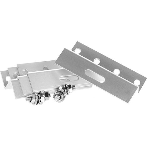 Offgridtec© Set di 4 clip sovrapposte a Z in alluminio con viti in acciaio inox, 100 mm