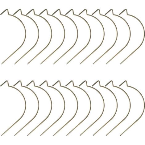 Ganchos de carga (20 unidades): acero inoxidable, montaje en pared, resistentes a la perforación, punta afilada para placas de yeso.