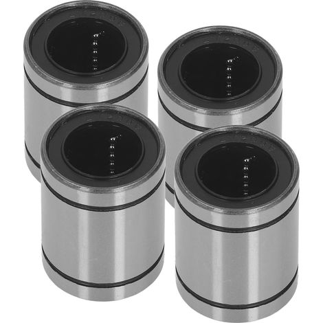 4 roulements à billes linéaires en acier, diamètre intérieur 20 mm, diamètre extérieur 32 mm, largeur 48 mm, référence LM20UU, pour machines et équipements.