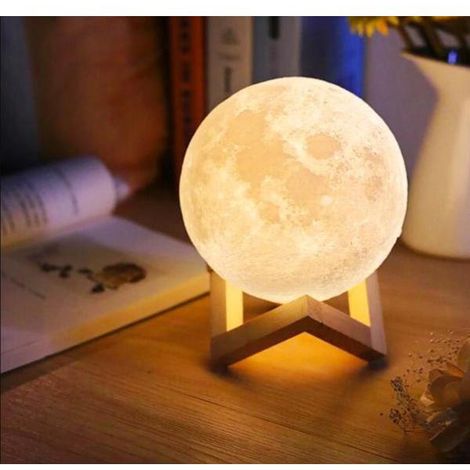 Veilleuse Lune 3D multicolore (1/3)