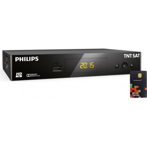 Récepteur Satellite - PHILIPS - DSR3231T - MPEG4 HD - 25 chaînes TNT - HDMI et Péritel (1/2)