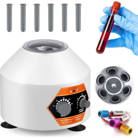 Centrifugeuse de Laboratoire 6X20ml, 4000rpm, 60min, 1790xg Force Centrifuge, PRP PRF Utilisation pour 5/7/10ml Vacutainer (1/5)
