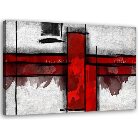 Quadro su tela, Astrazione rossa - 100x70 (1/5)