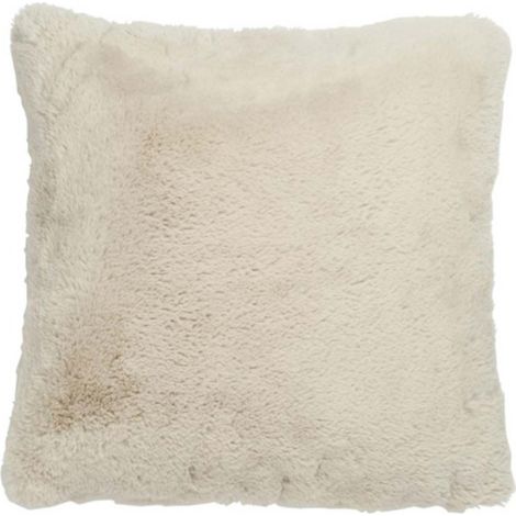 Coussin Imitation Fourrure "Cutie" 45x45cm Gris Clair (1/2)