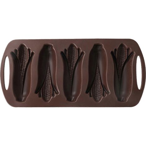Moule à pain en silicone Jikaixiang en forme de feuille de maïs, antiadhésif, résistant aux hautes températures, sans BPA, pour gâteaux et chocolats.