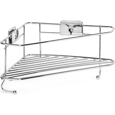 Étagère angulaire de douche pour hôtel chrome en acier chromé mod. Grip (1/2)