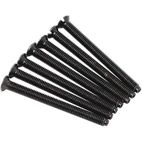 One Stop DIY Bulk Hardware Lot de 1000 vis électriques en acier pour prise de courant Noir 3,5 x 25 mm