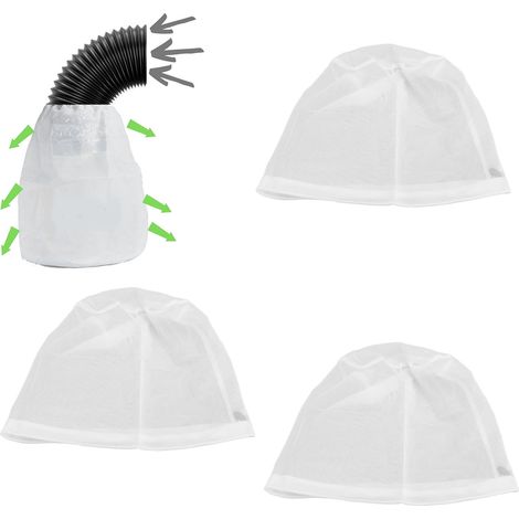 [Contenedor para filtro de pelusa] Bolsa universal reutilizable de 3 piezas para sistemas de ventilación interna de secadoras. (1/5)