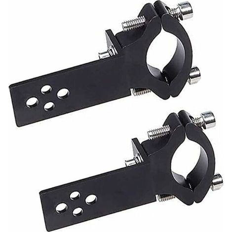 Lot de 2 colliers de serrage pour tube de fourche de moto - Installation horizontale/verticale - Montage de barre lumineuse LED - 22 mm-36 mm (1/5)
