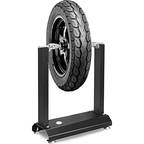 Auswuchtbock für Motorradräder Auswuchtgerät mit verstellbaren Kegeln Reifenwuchtmaschine Räder Zentrierständer 40,5x22x51cm Wuchtmaschine Schwarz NAIZY (1/5)