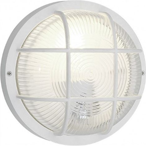Plafonnier Rond Blanc écaille Grille Cloche Verre E27 Douille (1/2)