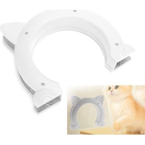 Chatière d'intérieur, chatière, tunnel pour chats jusqu'à 10 kg, porte de chambre tunnel pour chats, blanc