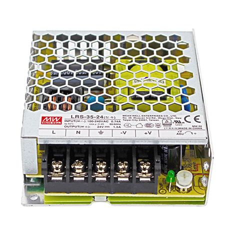 Alimentatore MW MEAN WELL CV 35W 1,5A LRS-35-24 Trasformatore Da AC 220V A DC 24V Per Striscia Led (1/3)