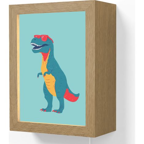APPLIQUE DA PARETE Dinosauro - Blu - Occhiali da sole 15x20 cm (1/5)