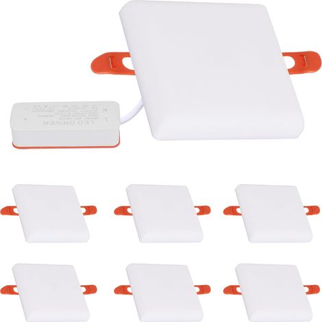COMELY Plafoniera LED senza cornice, confezione da 6, 18 W, bianco freddo 6500 K, per soffitto (cucina, corridoio, soggiorno, ufficio) (1/5)