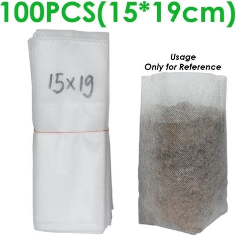 Sacs de culture - Non tissé - Jardinière biodégradable - 15x19cm - Lot de 100 pièces