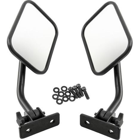 Miroirs latéraux rectangulaires pour Jeep Wrangler, démontables rapidement, compatibles 4x4 (1/4)