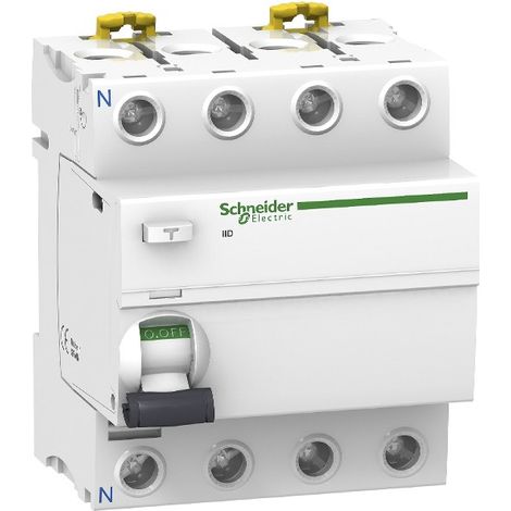 Interruptor diferencial iID 4P 63A 500MA AC A9R16463 de Schneider