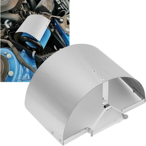 Couvercle de filtre d'admission conique universel pour modification automobile - Couvercle d'isolation thermique en acier inoxydable - Argent (1/5)