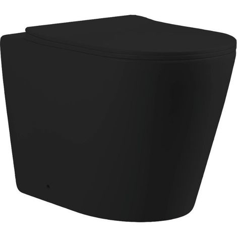 WC a pavimento nero opaco YJ-3380MB senza brida 36x56x40 (1/2)