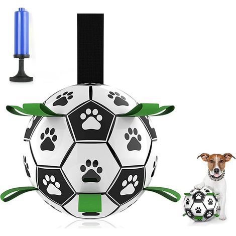 Juguete para perros, pelota de fútbol interactiva para perros Pelota de juguete duradera para perros medianos y pequeños (1/5)