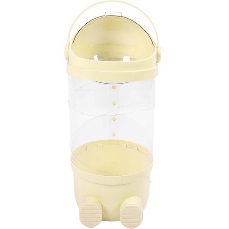 Tube de rangement pour peluches de 65 cm avec lumière, grande capacité, multifonctionnel, transparent, jaune crème (1/5)
