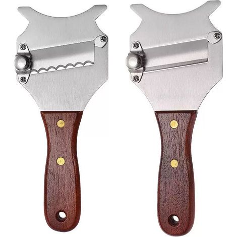 Affettatrice multifunzionale per formaggio e cioccolato - lama regolabile - acciaio inox - affetta tartufi - utensile da cucina (1/2)