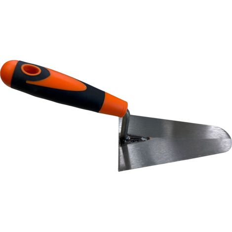 Cazzuola punta tonda da 160 mm manico ergonomico antiscivolo gomma edilizia (1/5)