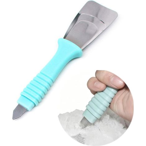 Dégivrant Congélateur Inox, Lot de 1 Spatule Dégivrage Double Tête, Grattoir Frigo, pour usage Domestique et Auto (1/5)
