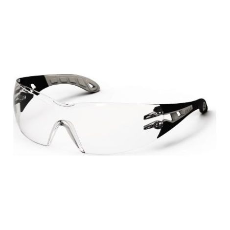 Uvex Bügelbrille pheos s (schmal), transparent/ schwarz-grau (9192282)