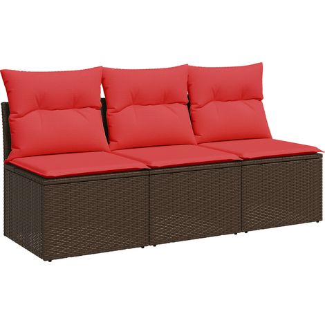 Maison Exclusive -  Divano da giardino  Marrone 165 x 62 x 69 cm Poly Rattan (1/5)