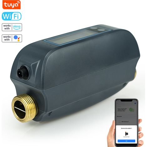 Eosnow WiFi Smart Wasserventil für Tuya Multifunktionale APP Sprachsteuerung 2,4G 5G Dual Band Durchflussmesser