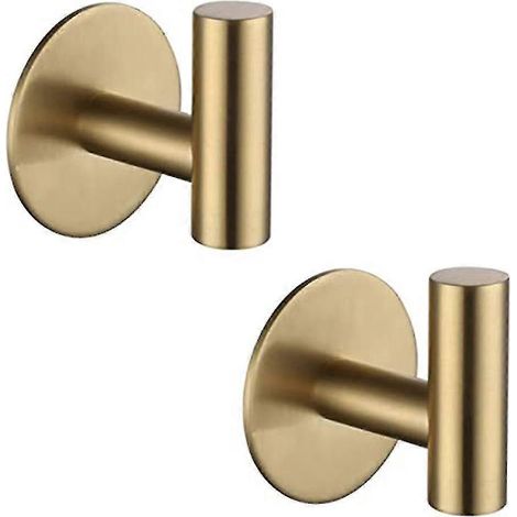 Set mit 2 selbstklebenden Bademantelhaken aus Edelstahl, robust, für Badezimmer, Küche und Wohnzimmer.