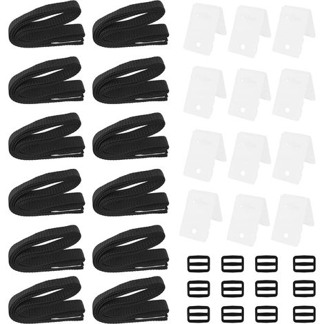 Lot de 12 clips de protection solaire blancs pour piscine - Installation facile - Construction stable - Résistant aux intempéries (1/5)