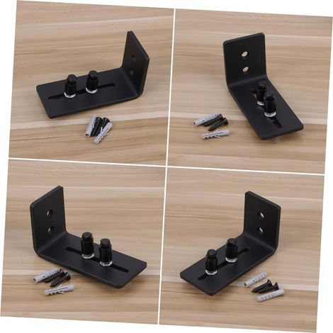 Guide-rouleau pour porte coulissante acier, noir, réglable (1/5)