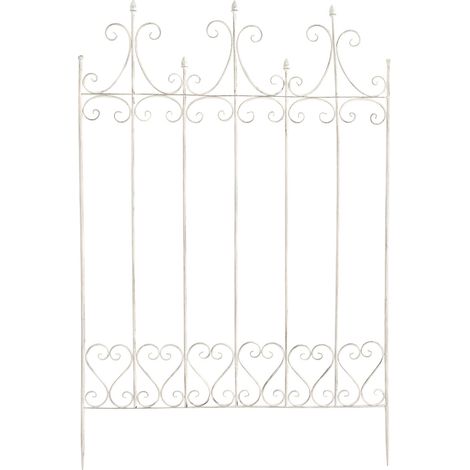 Supporto per traliccio da giardino per piante rampicanti decorazione metallo bianco invecchiato 100003878