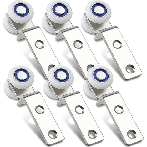 roulettes Porte Coulissante, 20mm Coude de Conduit en Métal Roulement, Bloc de Poulie de Roulement en Métal de Tuyau de Courbure pour Armoire de FenêTre de Porte Coulissante (1/5)