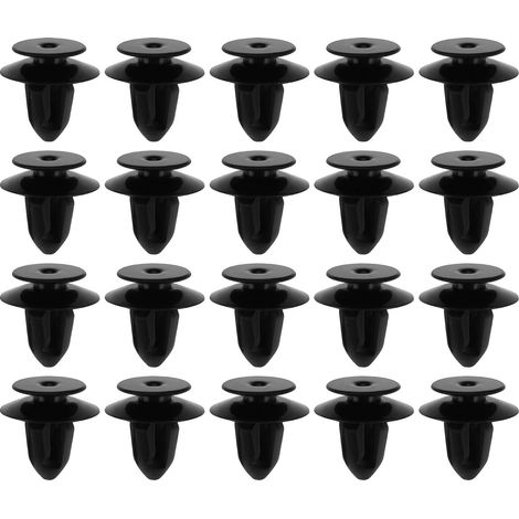 Pack of 20 door trim panel fixing clips 7H0843213 - Door trim fixing clip - Interior door loop compatible with VW T5 T6, black (1/5)