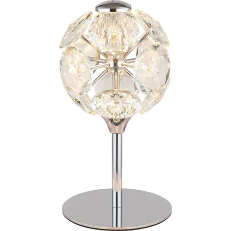 Globo - lámpara de mesa - VIRINA - cromo - vidrio - Ø 15cm - LED (1/5)