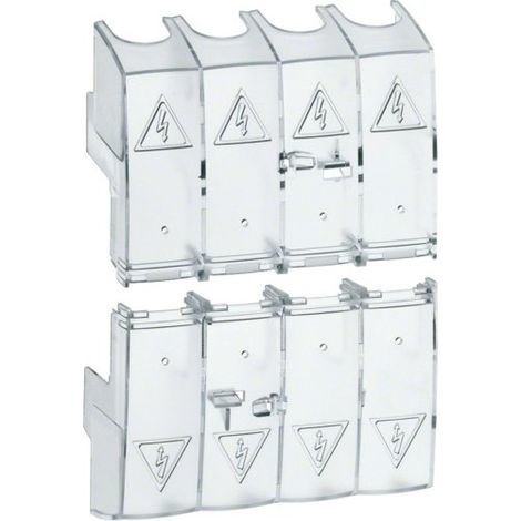 Capot cache borne 4P inter 100 - APPAREILLAGE DE TETE HAGER HZC218